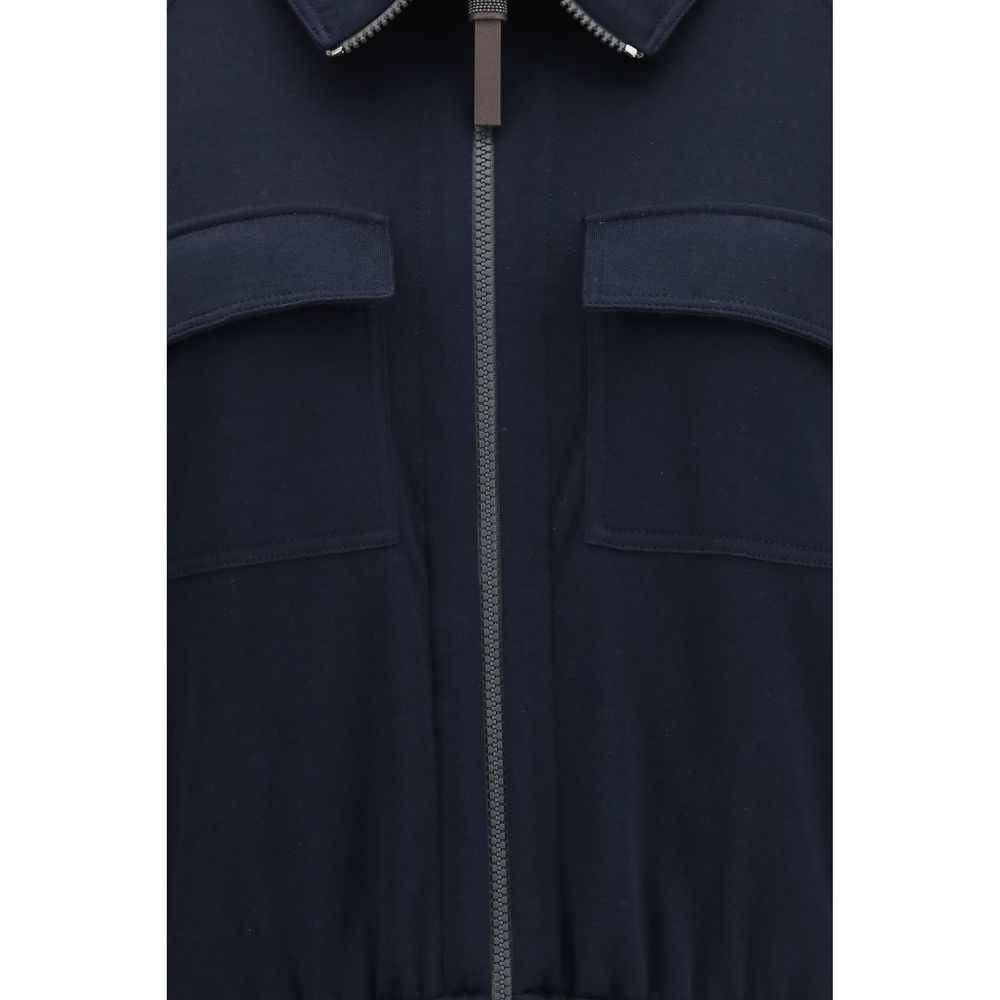 Brunello Cucinelli Blue Cotton Sweatshirt