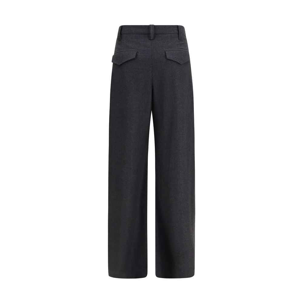 Brunello Cucinelli Gray Wool Oves Aries Dress Pants