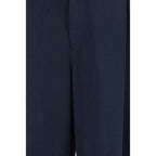 Brunello Cucinelli Blue Cotton Casual Pants