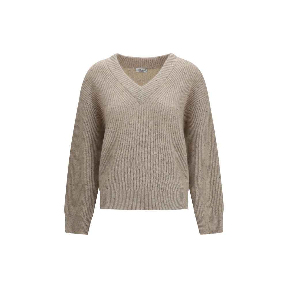 Brunello Cucinelli Beige Cashmere Sweatshirt