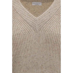 Brunello Cucinelli Beige Cashmere Sweatshirt