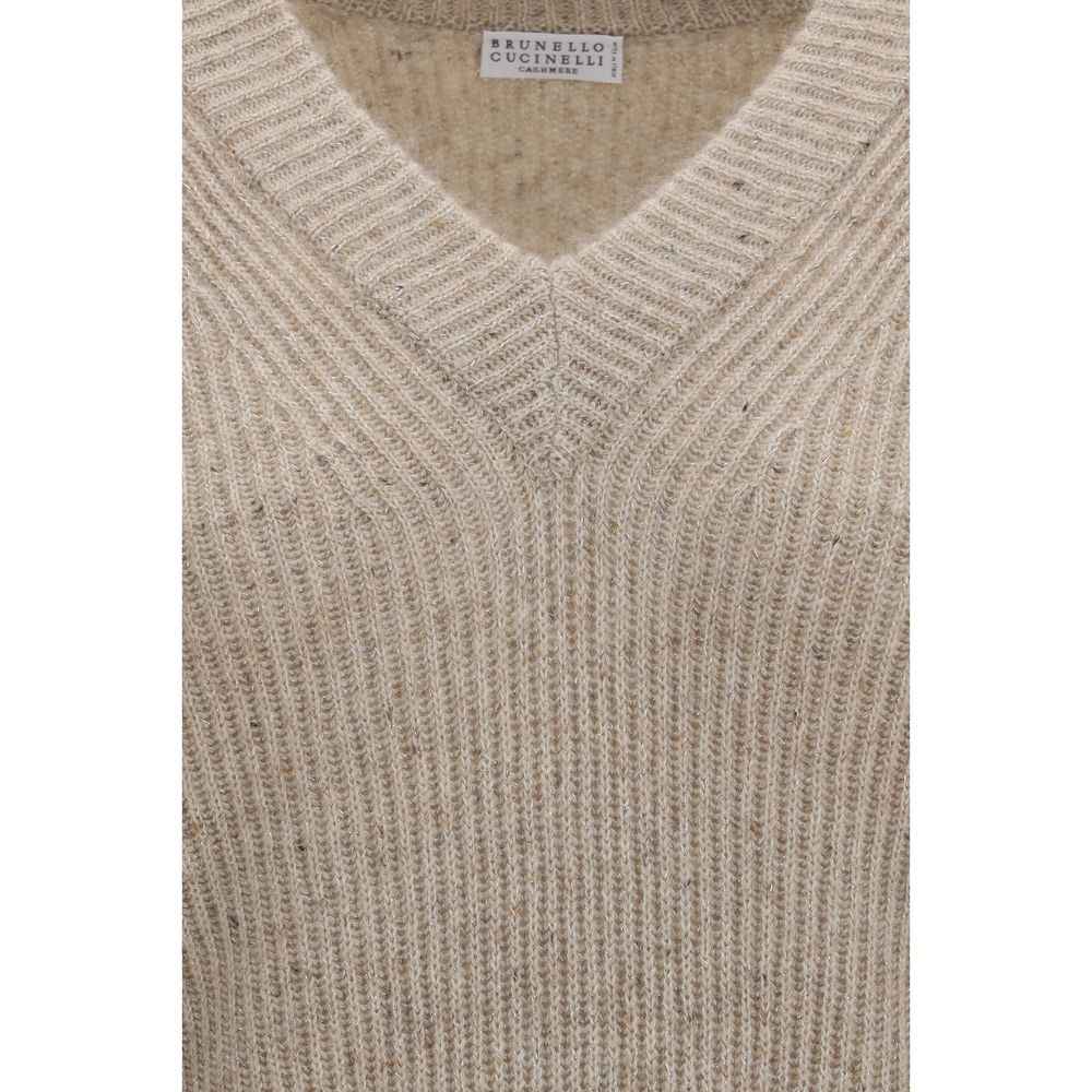 Brunello Cucinelli Beige Cashmere Sweatshirt