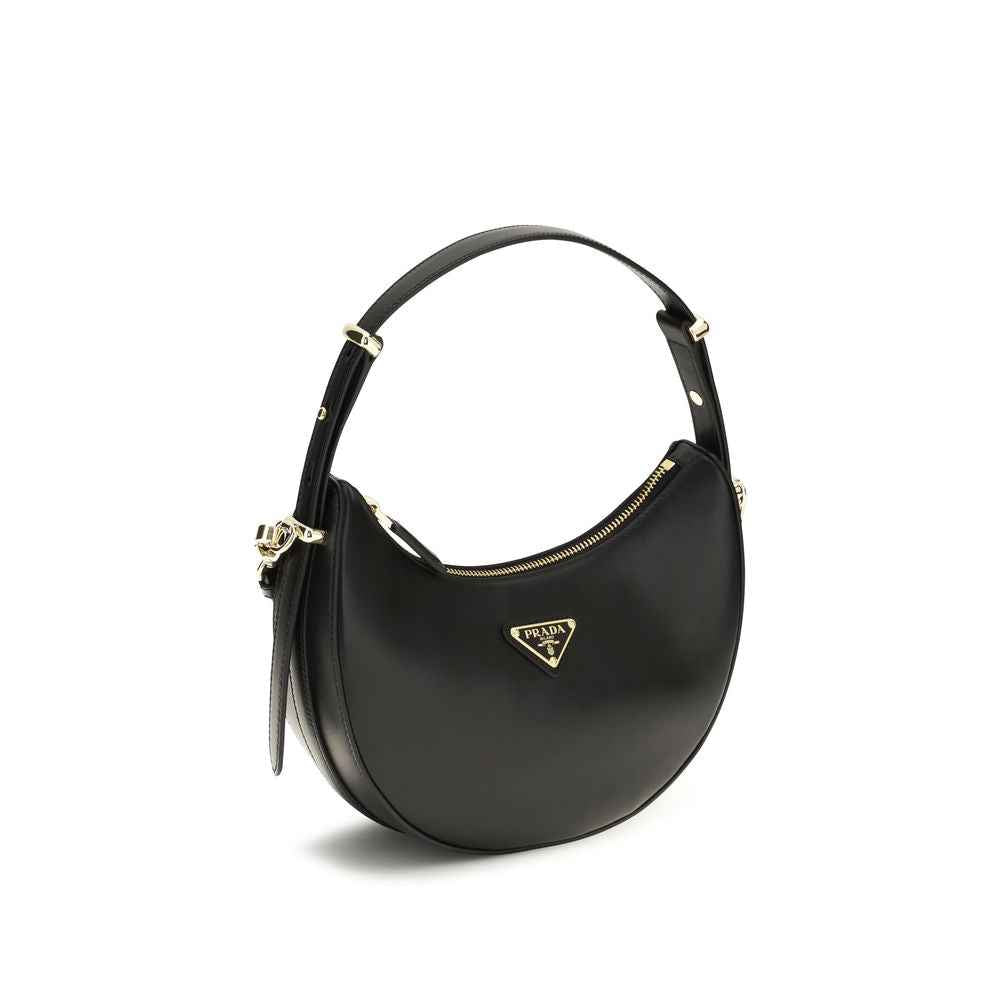 Prada Black Calf Leather Bos Taurus Shoulder Bag