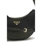 Prada Black Calf Leather Bos Taurus Shoulder Bag