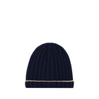 Brunello Cucinelli Blue Cashmere Beanie