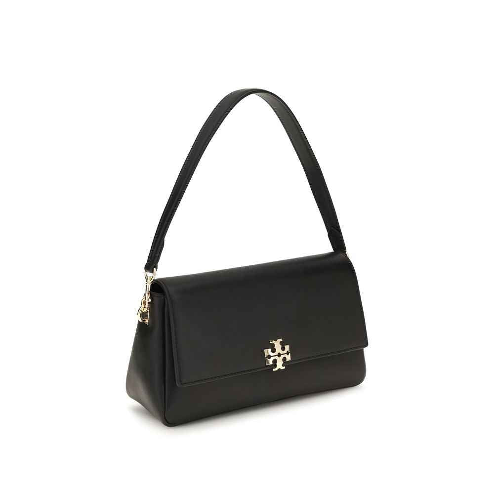 Tory Burch Black Calf Leather Bos Taurus Shoulder Bag