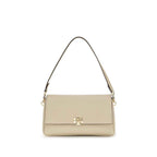 Tory Burch Beige Calf Leather Bos Taurus Shoulder Bag