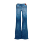 Gucci Blue Cotton Flared Jeans