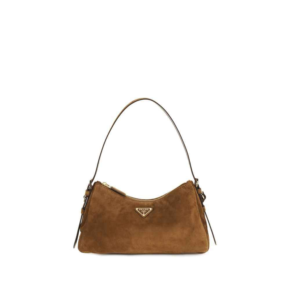 Prada Brown Calf Leather Bos Taurus Shoulder Bag