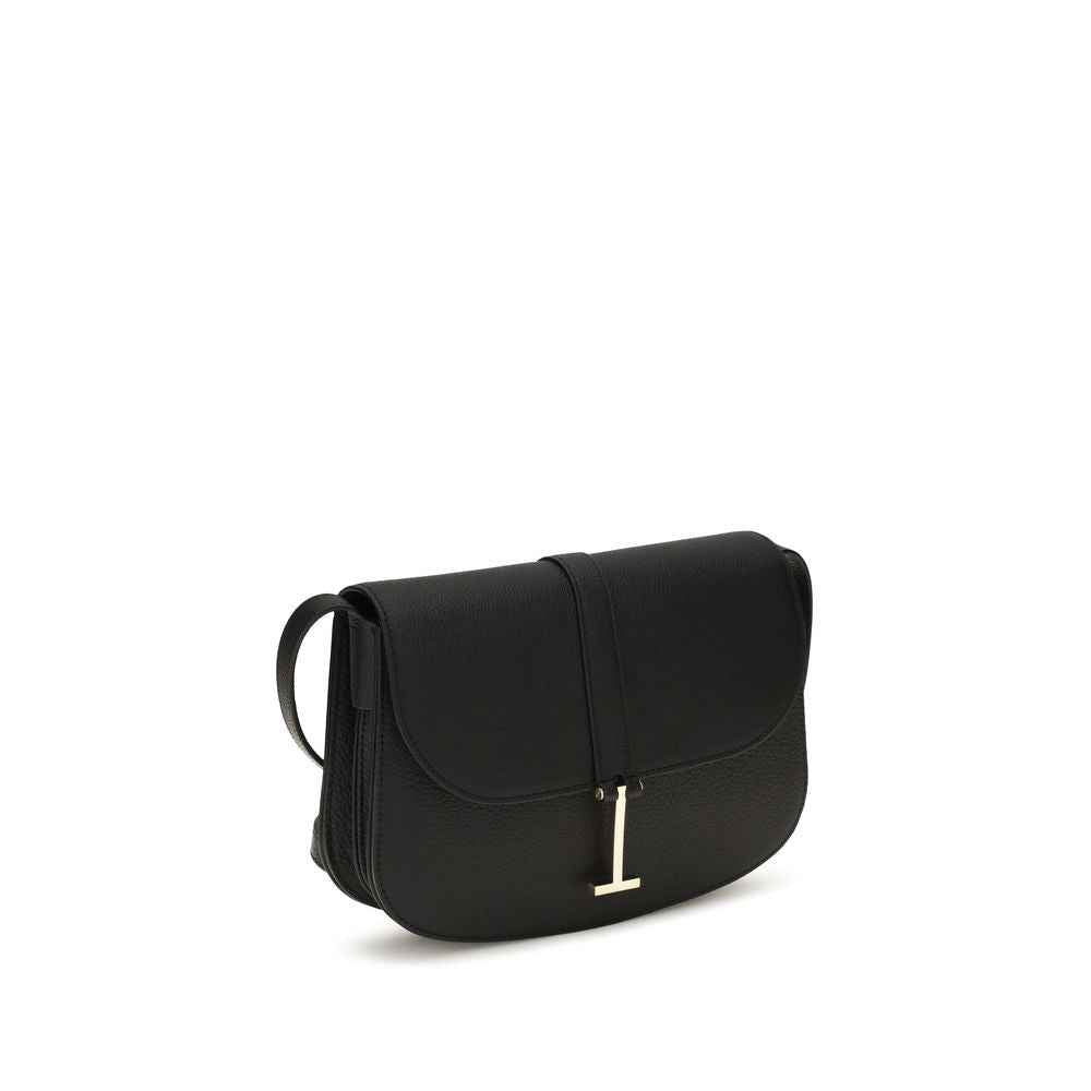 Tom Ford Black Calf Leather Bos Taurus Shoulder Bag