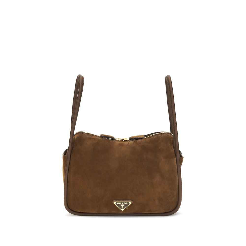 Prada Brown Calf Leather Bos Taurus Handbag