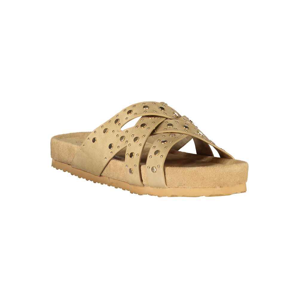 Laura Biagiotti Beige Polyurethane Womens Sandal