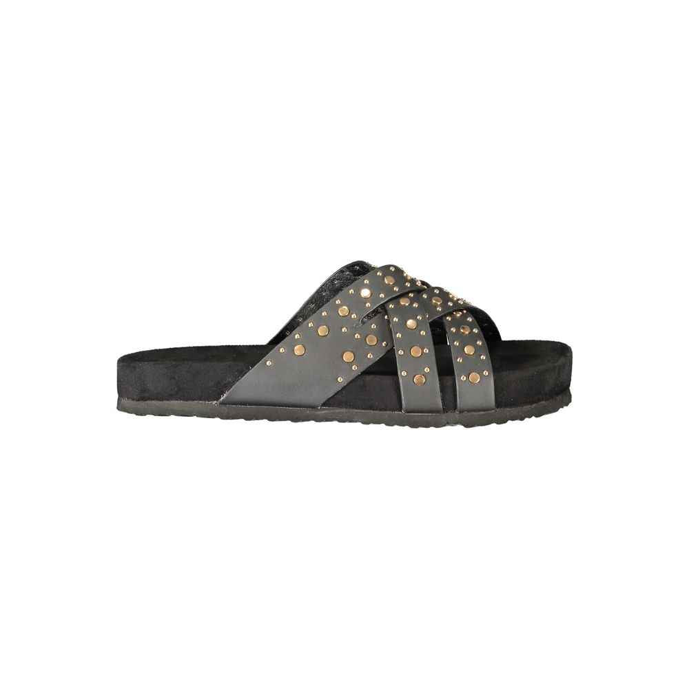 Laura Biagiotti Black Polyurethane Women's Sandal