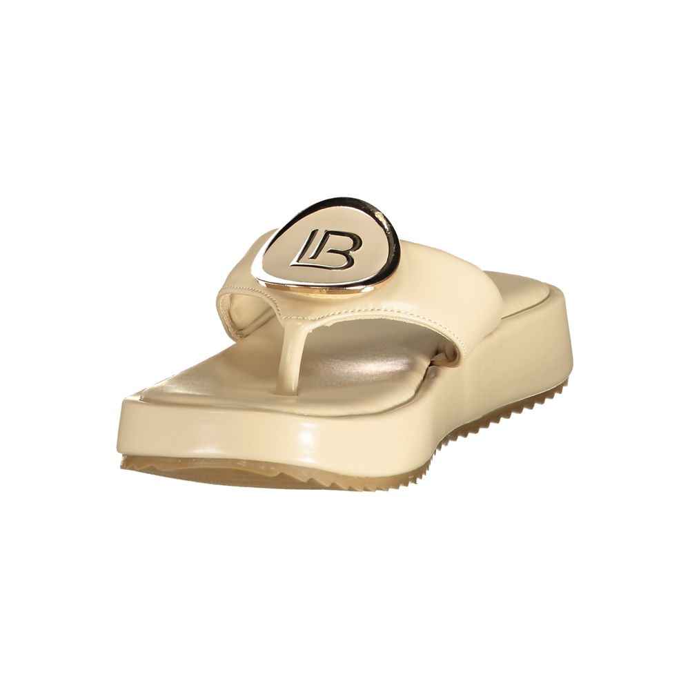 Laura Biagiotti Beige Polyurethane Women's Sandal