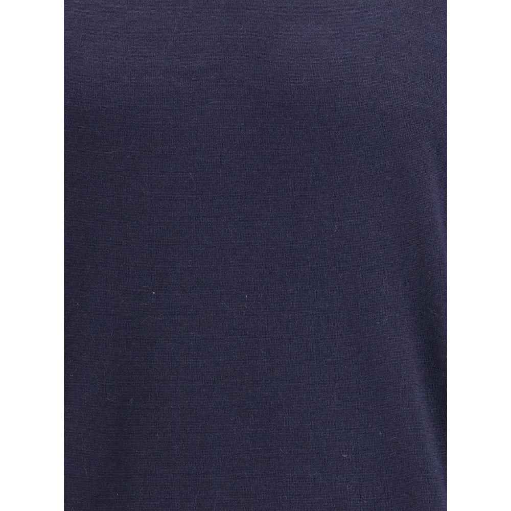 Brunello Cucinelli Blue Wool Oves Aries Turtleneck