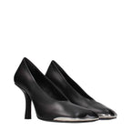 Burberry Black Leather High Heel Pumps