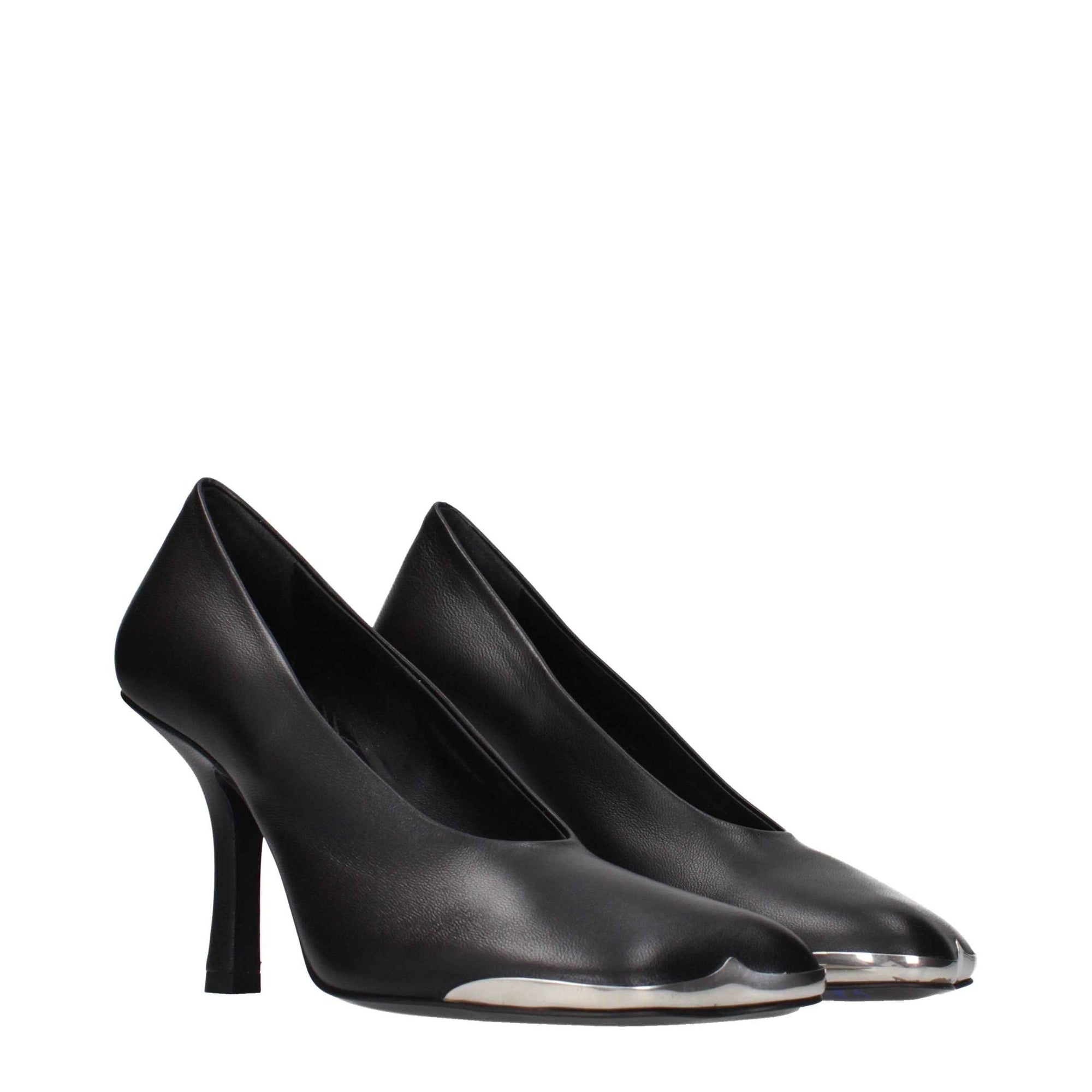 Burberry Black Leather High Heel Pumps