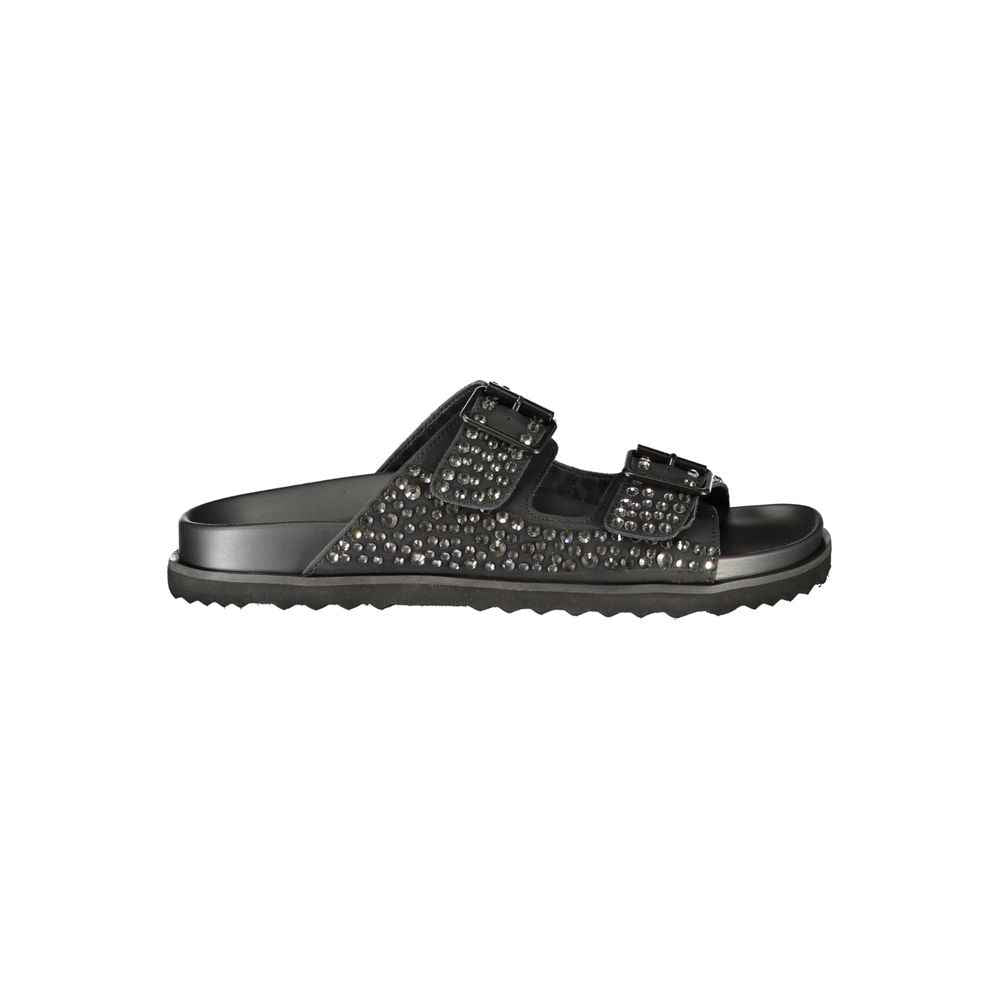 Laura Biagiotti Black Polyurethane Women's Slipper