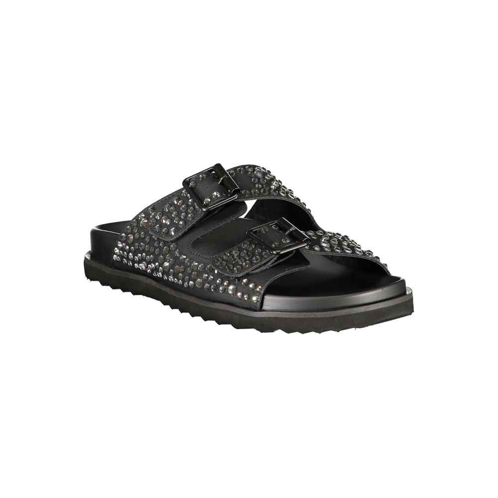 Laura Biagiotti Black Polyurethane Women's Slipper