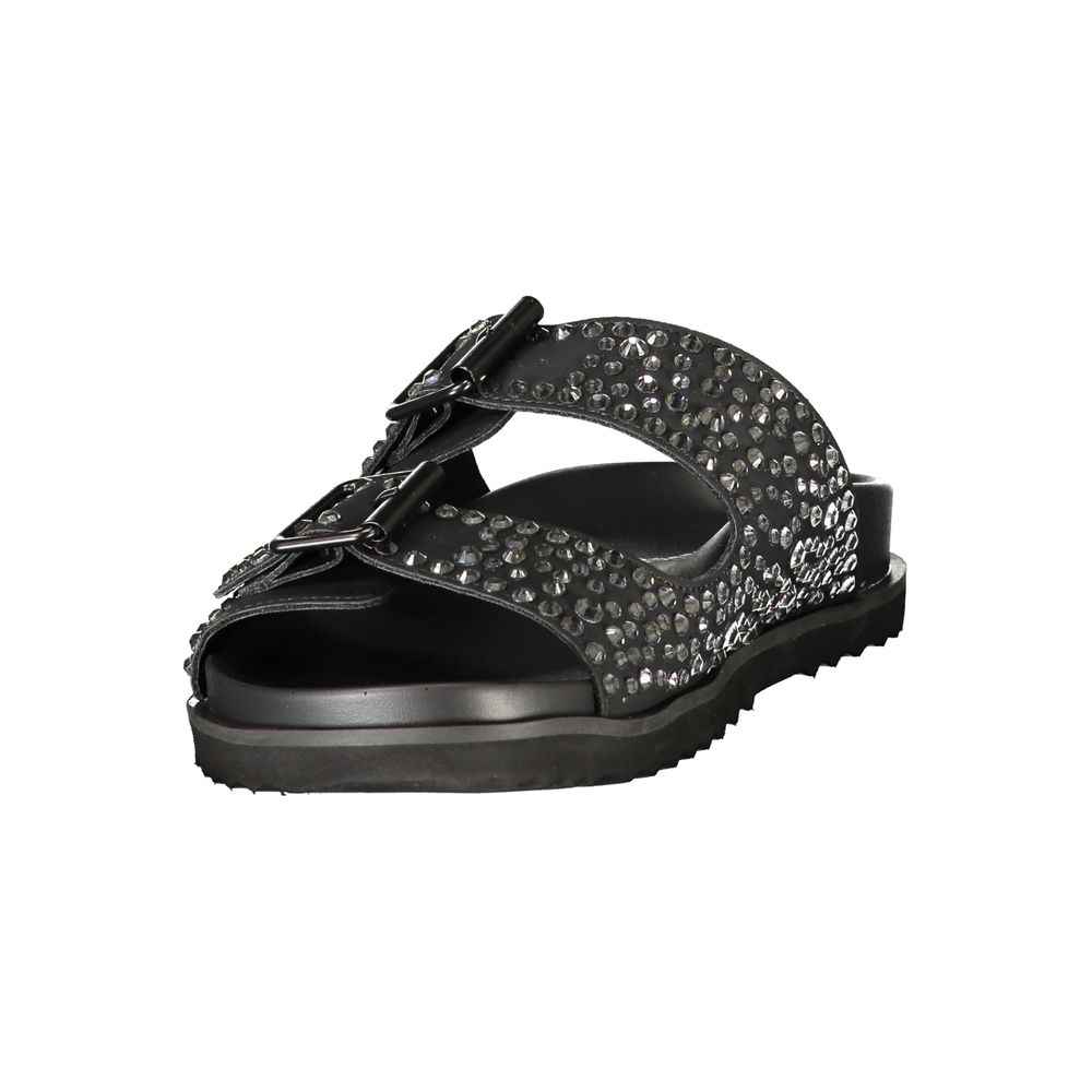 Laura Biagiotti Black Polyurethane Women's Slipper