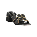 Laura Biagiotti Black Polyethylene Platform Sandals