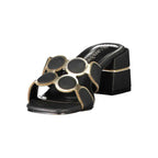 Laura Biagiotti Black Polyethylene Platform Sandals