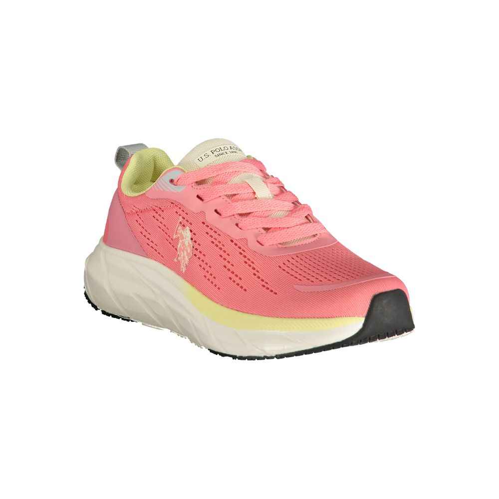 U.S. POLO ASSN. Pink Polyurethane Women's Sneaker