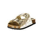 Laura Biagiotti Gold Polyethylene Flat Sandals