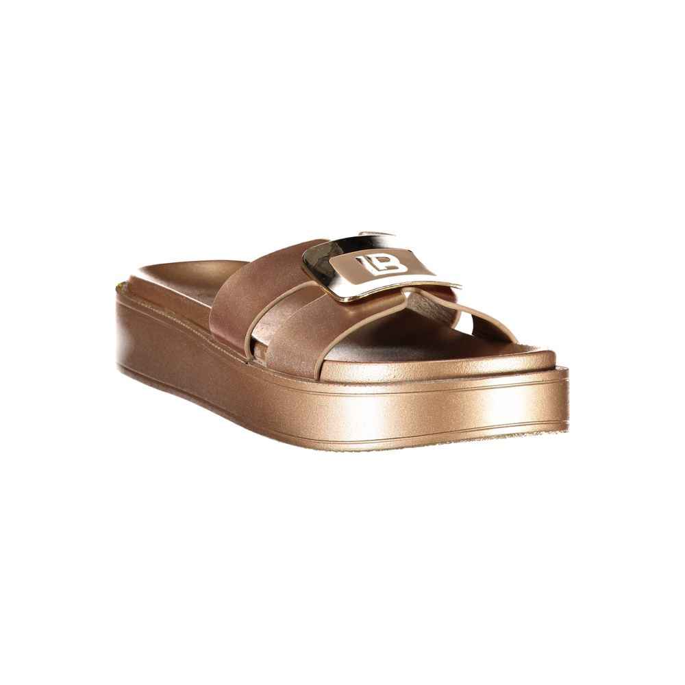 Laura Biagiotti Bronze Polyethylene Slippers