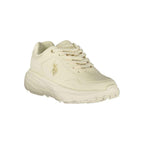 U.S. POLO ASSN. White Polyester Athletic Sneakers