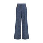 Fendi Blue Cotton Jeans Denim