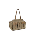 Prada Bicolor Cotton Shoulder Bag