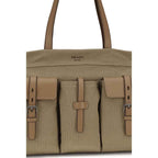Prada Bicolor Cotton Shoulder Bag