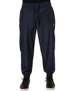 Dolce & Gabbana Dark Blue Polyester Jogger Sweatpants Pants