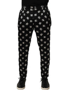Dolce & Gabbana Black Silk Skinny Leg Dress Men Trouser Pants