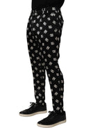 Dolce & Gabbana Black Silk Skinny Leg Dress Men Trouser Pants