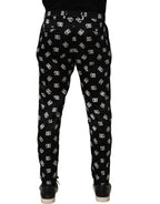 Dolce & Gabbana Black Silk Skinny Leg Dress Men Trouser Pants