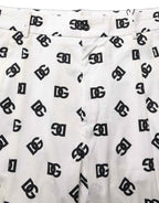 Dolce & Gabbana White Logo Skinny Leg Dress Men Trouser Pants
