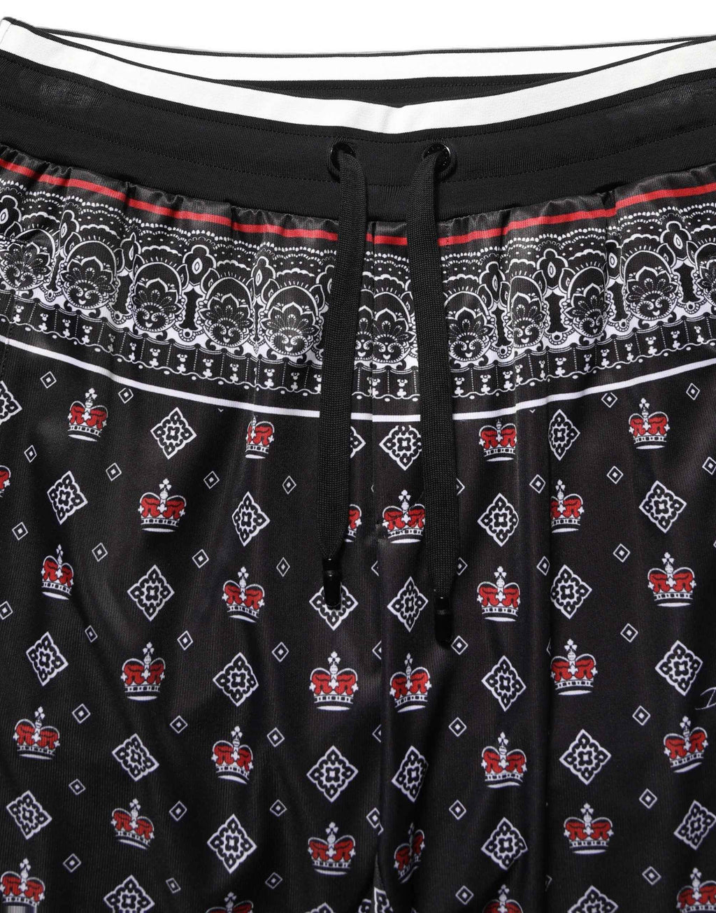 Dolce & Gabbana Black Bandana Crown Jogger Men Trouser Pants