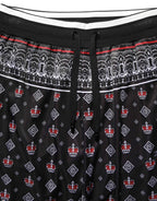Dolce & Gabbana Black Bandana Crown Jogger Men Trouser Pants