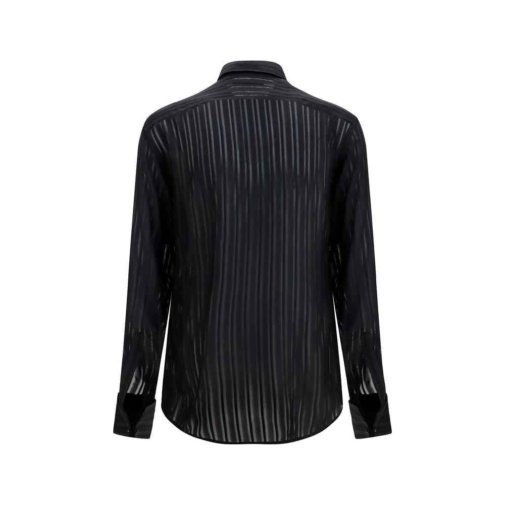 Gucci Black Silk Dress Shirt