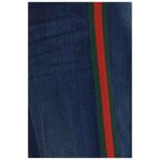 Gucci Blue Cotton Flared Jeans
