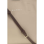 Marni Beige Calf Leather Bos Taurus Shoulder Bag