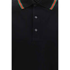 Gucci Black Cotton Polo Shirt