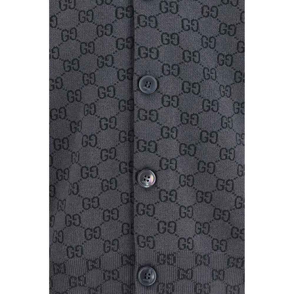 Gucci Gray Wool Oves Aries Cardigan