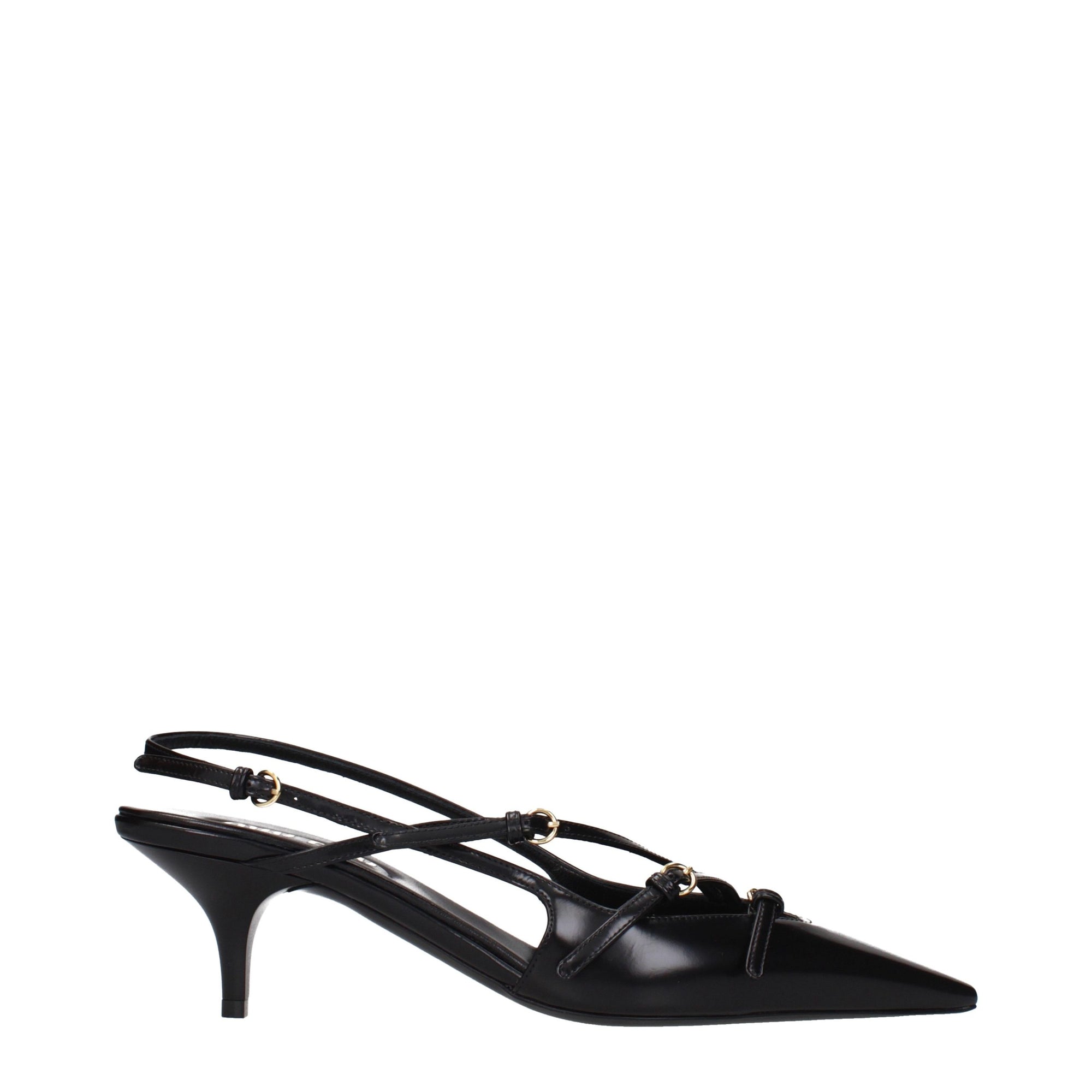 Miu Miu Black Leather High Heel Pumps