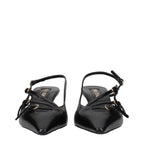 Miu Miu Black Leather High Heel Pumps