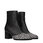Alaïa Black Leather Ankle Boots