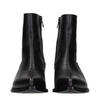 Celine Black Leather Ankle Boots