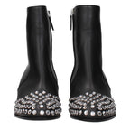 Alaïa Black Leather Ankle Boots